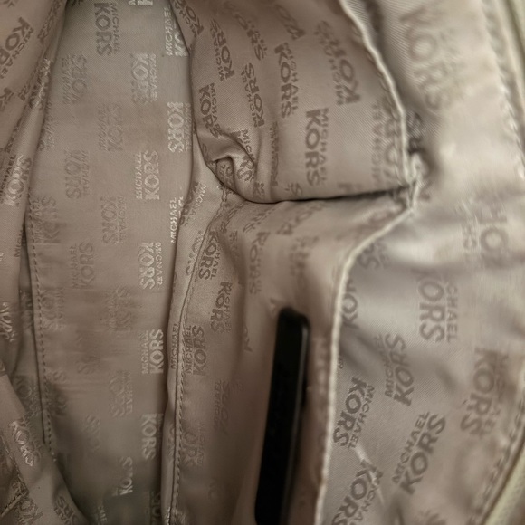 Michael Kors Jet Set Signature canvas tote bag in navy blue with dust bag - Picture 8 of 15